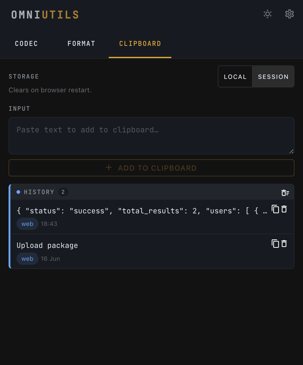 Clipboard Manager screenshot